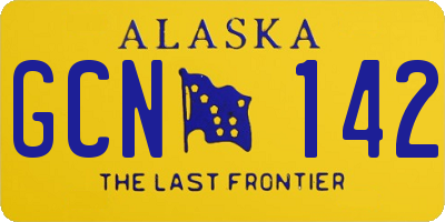 AK license plate GCN142