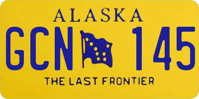 AK license plate GCN145
