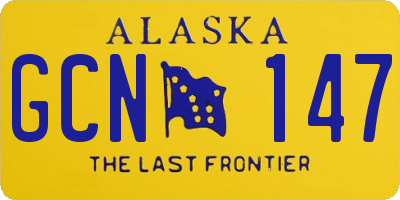 AK license plate GCN147