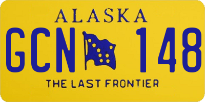 AK license plate GCN148