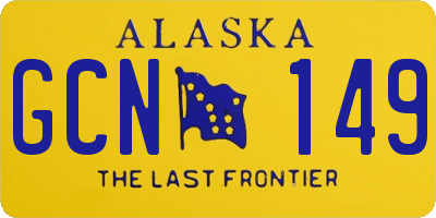 AK license plate GCN149