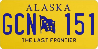 AK license plate GCN151