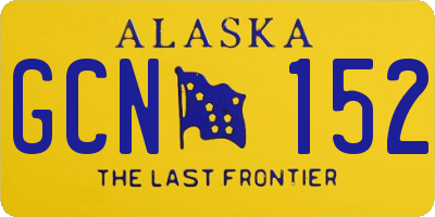 AK license plate GCN152