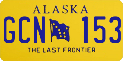 AK license plate GCN153