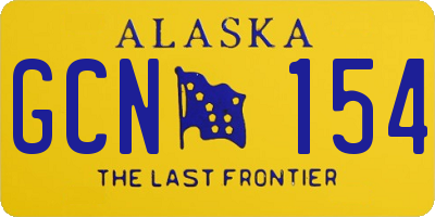 AK license plate GCN154