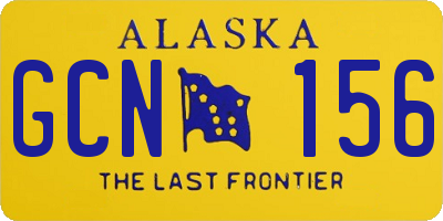 AK license plate GCN156