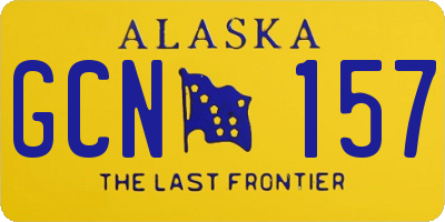 AK license plate GCN157