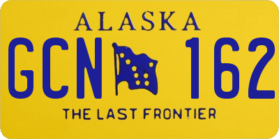 AK license plate GCN162