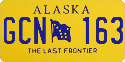 AK license plate GCN163