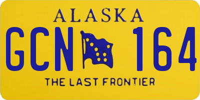 AK license plate GCN164