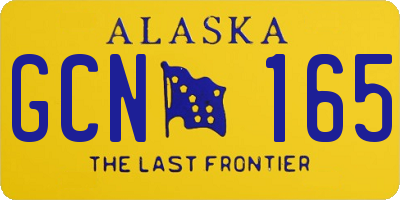 AK license plate GCN165