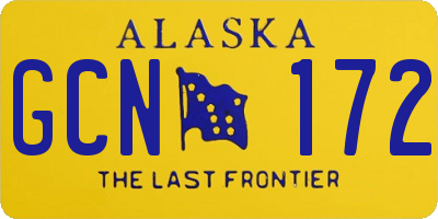 AK license plate GCN172