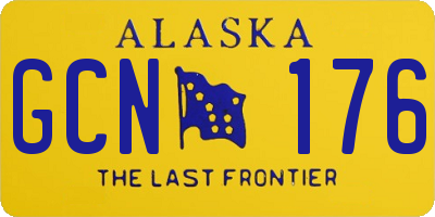 AK license plate GCN176