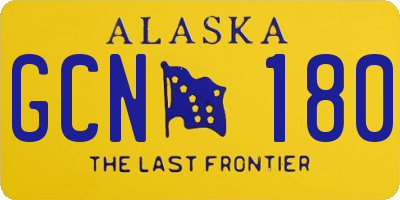 AK license plate GCN180