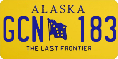 AK license plate GCN183