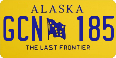 AK license plate GCN185