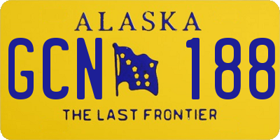 AK license plate GCN188