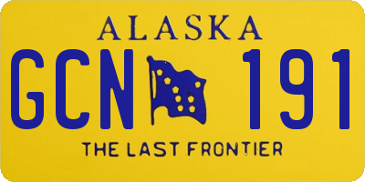 AK license plate GCN191