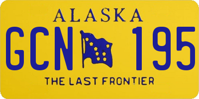 AK license plate GCN195