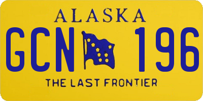 AK license plate GCN196