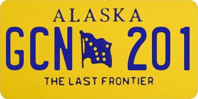 AK license plate GCN201