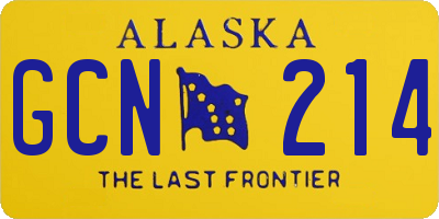 AK license plate GCN214