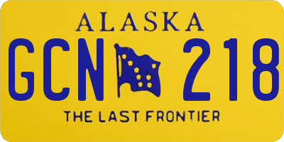 AK license plate GCN218