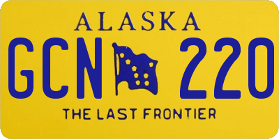 AK license plate GCN220