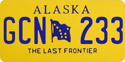 AK license plate GCN233
