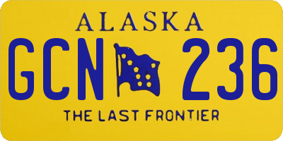AK license plate GCN236