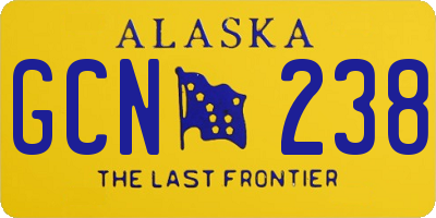 AK license plate GCN238