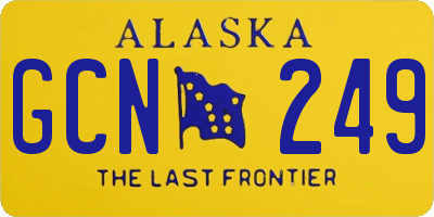 AK license plate GCN249