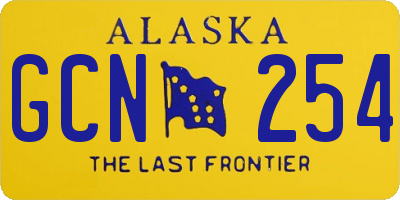AK license plate GCN254