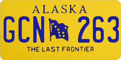 AK license plate GCN263
