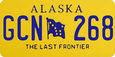 AK license plate GCN268
