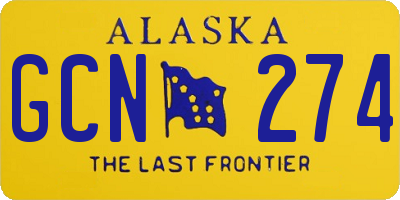 AK license plate GCN274