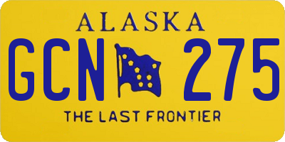 AK license plate GCN275