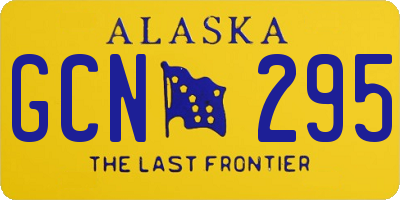 AK license plate GCN295