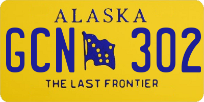 AK license plate GCN302