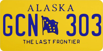 AK license plate GCN303