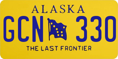 AK license plate GCN330