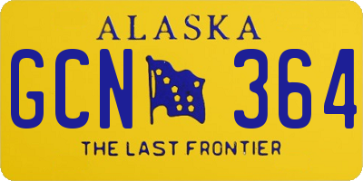 AK license plate GCN364