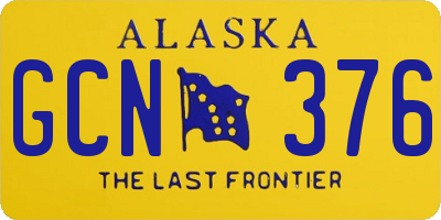 AK license plate GCN376