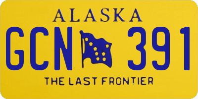AK license plate GCN391