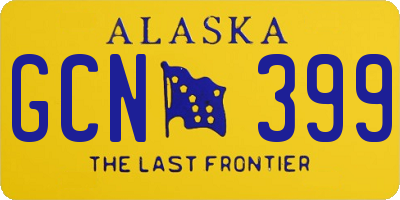 AK license plate GCN399