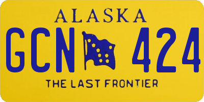 AK license plate GCN424