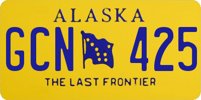 AK license plate GCN425