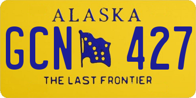 AK license plate GCN427