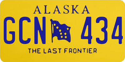 AK license plate GCN434