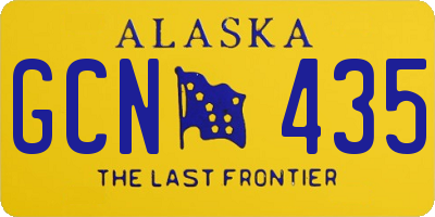 AK license plate GCN435